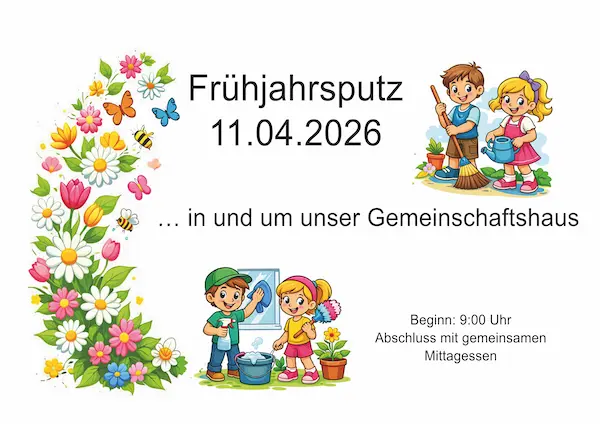 Vorschau zum verlinkten PDF-Flyer für den Frühjahrsputz 2026