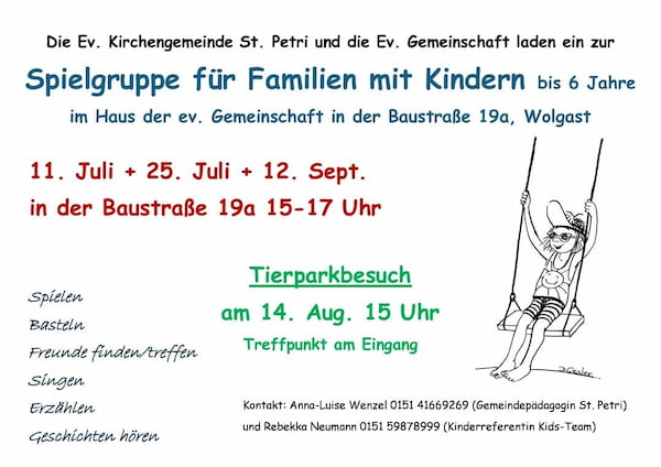 Vorschau zum verlinkten PDF-Flyer für die Kinderangebote von Juli bis September 2025